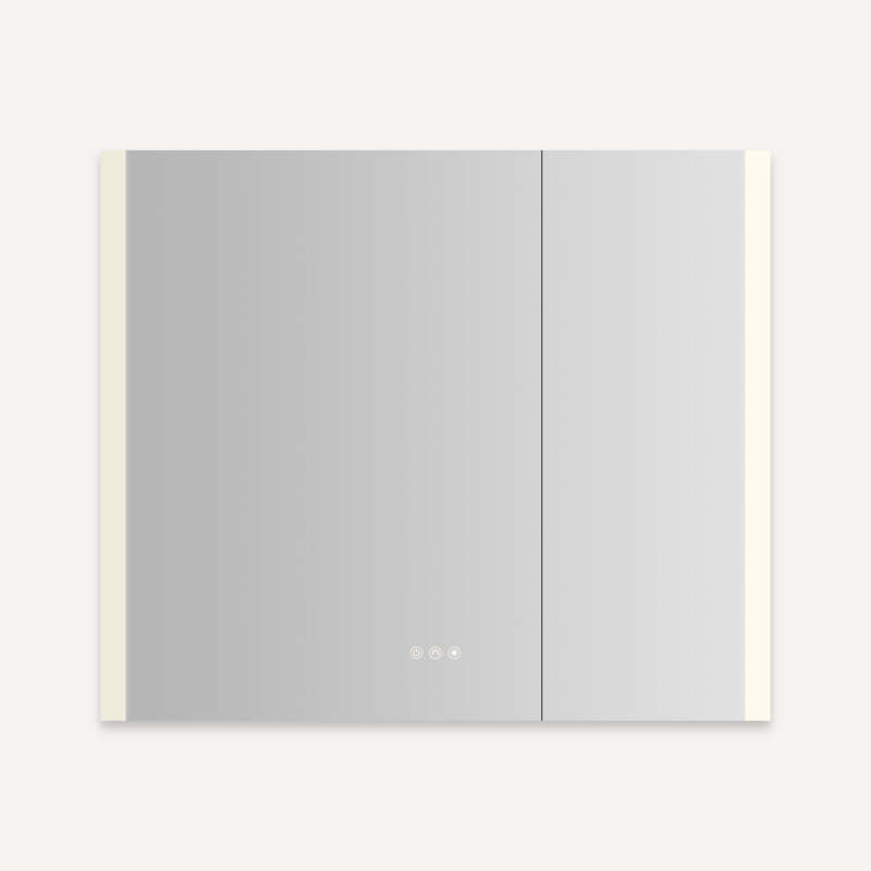 Armoire à deux portes AiO Reserve, 36 po x 30 po x 4 po, Bord éclairé