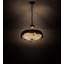 Luminaire suspendu en laiton antique à 2 lumières Labriola