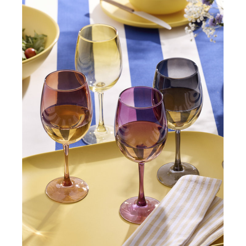 Ensemble de 4 verres à vin Oneida Golden Hour
