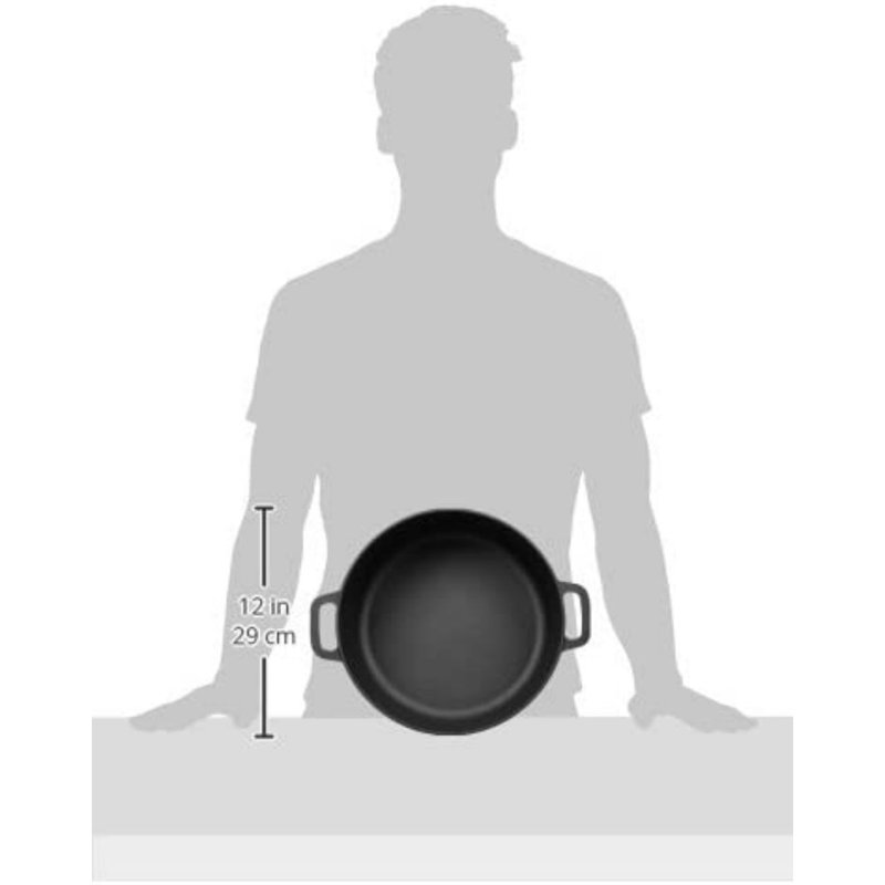Black 7-Quart Cast Iron Round Dutch Oven with Lid