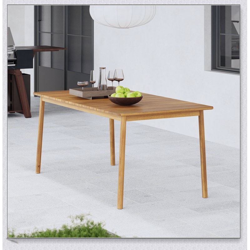 Table de salle à manger d'extérieur en bois d'acacia durable Visola