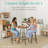 Sevon 3-Piece Bistro Set, Modern Round Counter Height Dining Set w/ 2 Stools, Metal Frame-1478070337