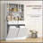 Kitchen Pantry Storage Cabinet with Charging Station, 2 Tilt Out Trash Cabinets and Microwave Stand, Freestanding Kitchen Hutch with Glass Doors and Adjustable Shelf-128975297