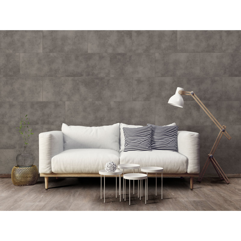 Panneau mural 12 po x 24 po, Luxor gris moyen