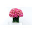 Peony Arrangement in Glass Vase with Grass-1076545434