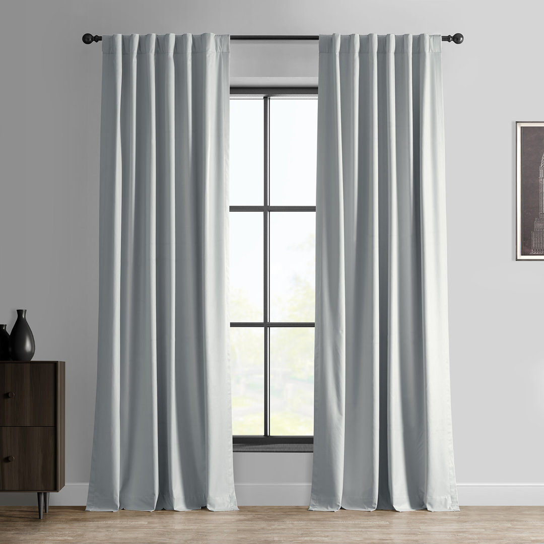 Kingsteignt Solid Essential Thermal Blackout Curtains, Insulated Window Curtains (Single Panel) Eider & Ivory™ Curtain 