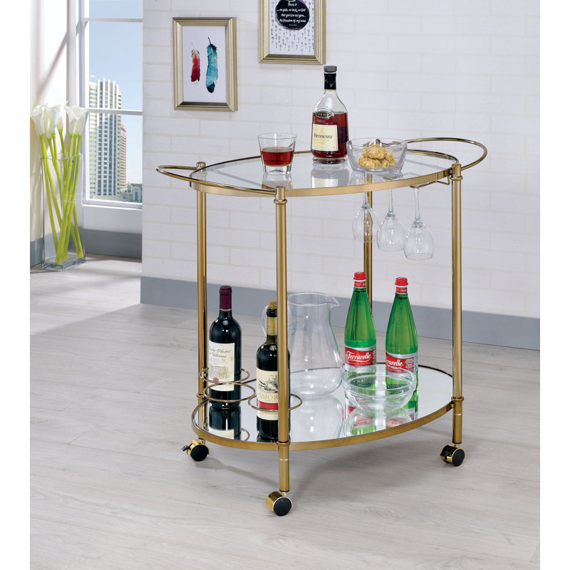 Metal Bar Cart, Champagne