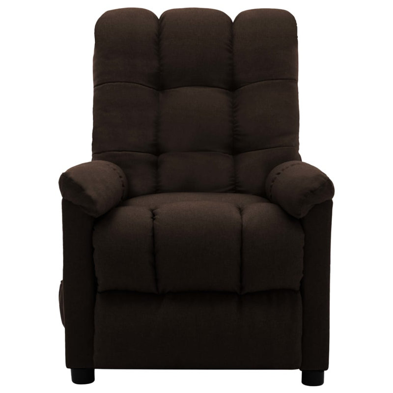 Fauteuil inclinable électrique Massage Massage, Brun foncé 100 % polyester