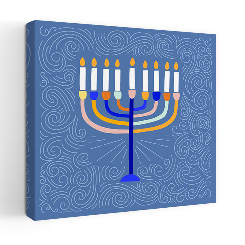 Deco Menorah Abstract Art contemporain, H 48 po x l 48 po