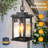  Black Outdoor Hanging Lantern, Farmhouse Hanging Light Fixtures Ceiling Mount-640468327