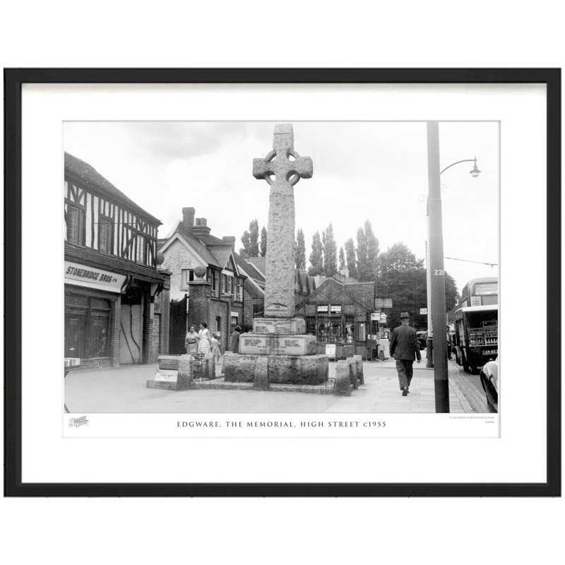 Edgware, The Memorial, High Street C1955 by Francis Frith - Single Picture Frame Print, 45cm H x 60cm W x 2.3cm D
