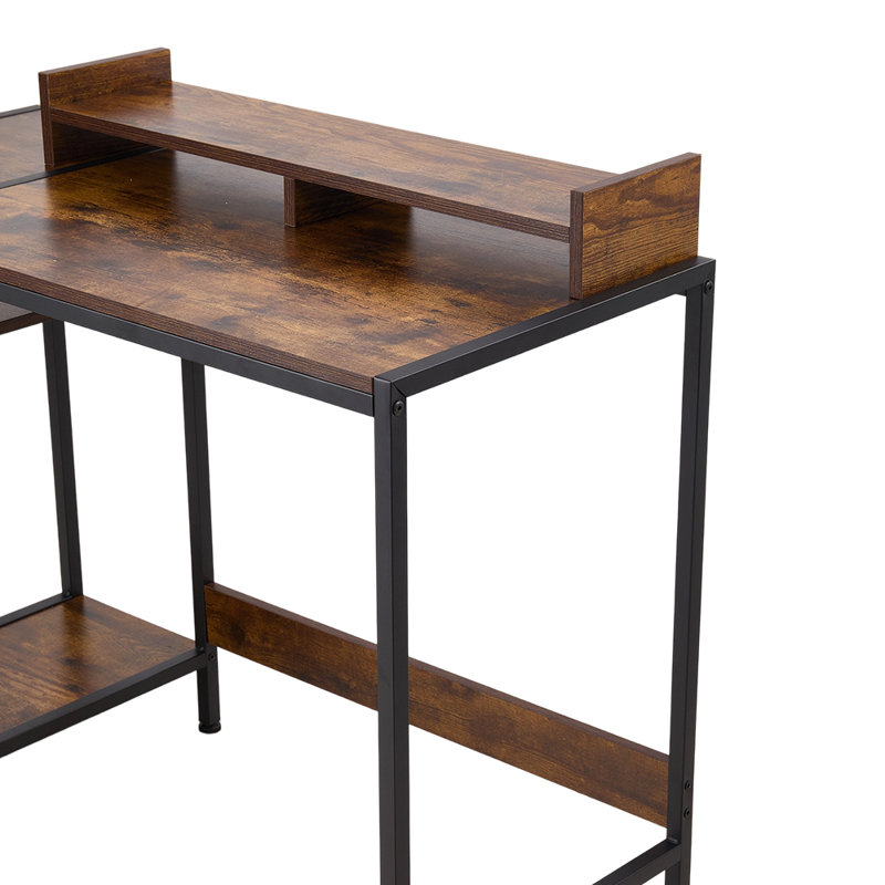100Cm Rectangular with Hutch Computer Desk
