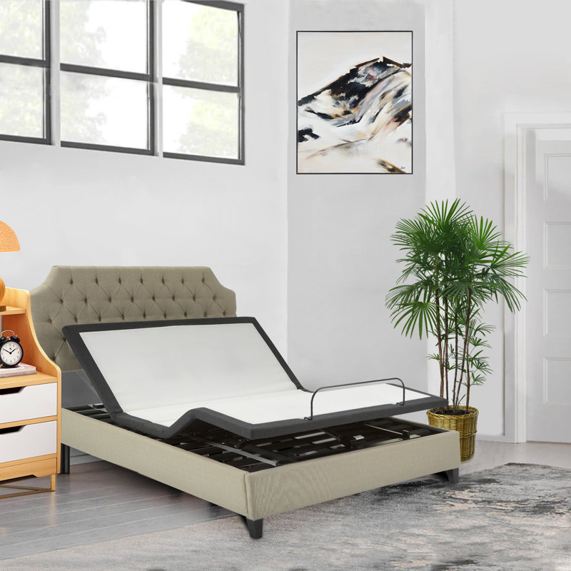 Base de lit Padang 15 pouces avec ports USB, programmable, massage, zéro gravité, éclairage sous le lit, Simple TG
