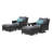 Mifflin 5 Piece Rattan 2 Person Seating Group with Cushions-1235847591