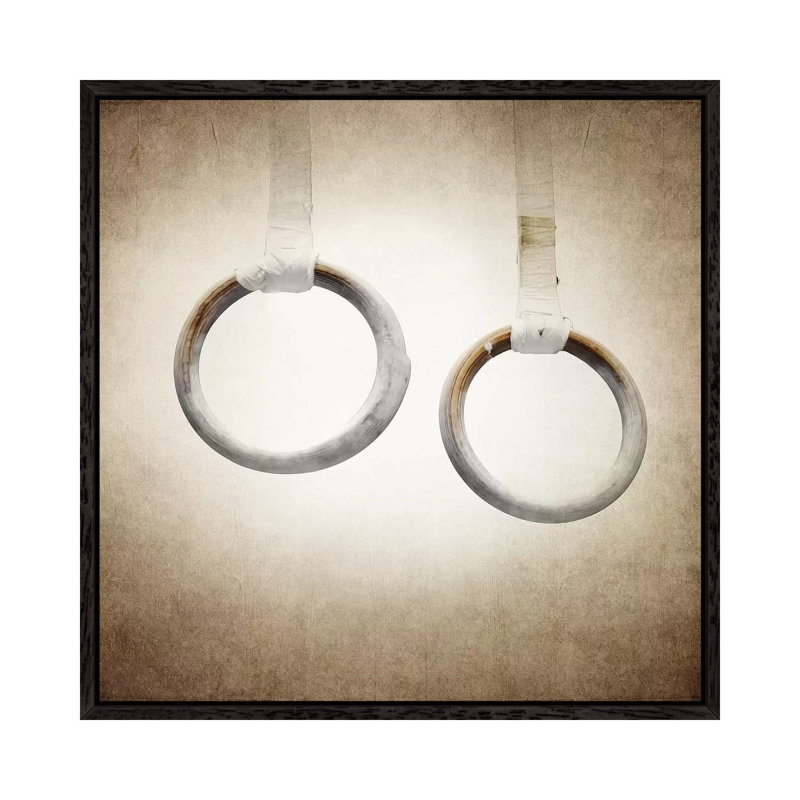 Rings - Print on Canvas, 45.72 cm H x 45.72 cm W, Black Framed