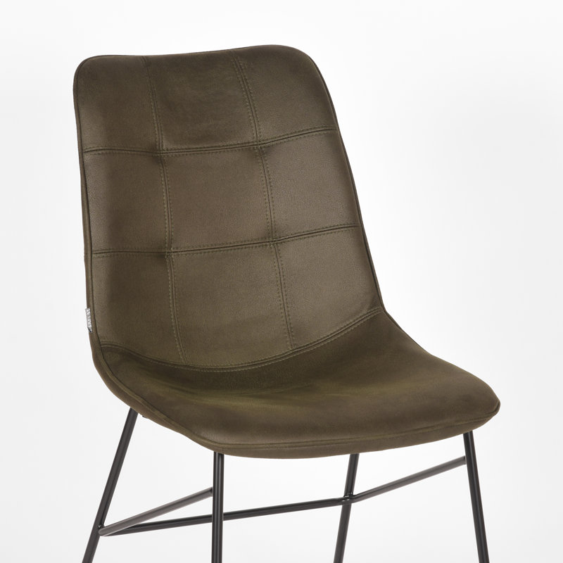 Nueva Vista 50cm H Microfiber / Microsuede Upholstered Side Chair, Army