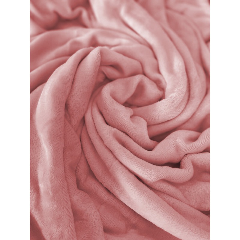 Aylor Teddy Plush Winter Fitted Sheet, European Single (90 x 200 cm), Pink