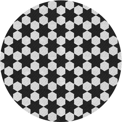 Tapis noir/gris tissé à la machine