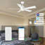 Ventilateur de plafond moderne et intelligent avec lumières DEL, ventilateur de plafond à 5 pales avec télécommande, ventilateur de chambre à coucher et ventilateur de salon-1463323011-1463323010