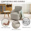 Petit fauteuil pivotant, fauteuil demi-tonneau en tissu Boucle-1697690496