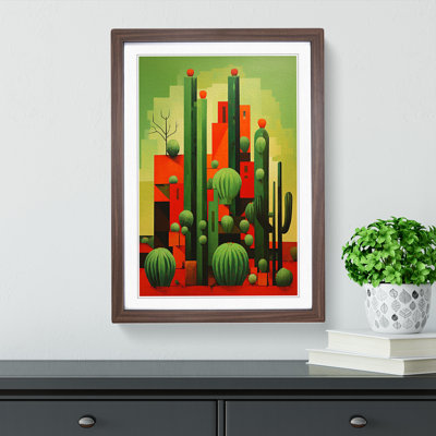 Cactus Constructivism - Framed Print