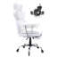 Chaise de bureau inclinable avec repose-pieds, chaise de bureau large en similicuir robuste, grandes et hautes chaises de bureau de direction avec support lombaire, roues en métal à base solide