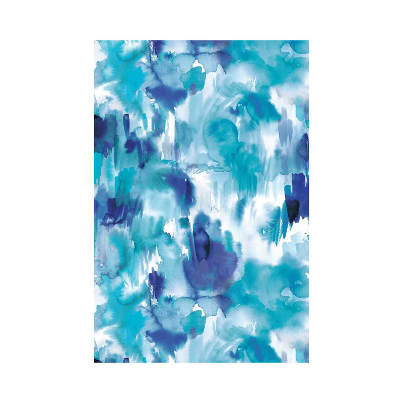 Ivy Bronx Painterly Texture Blue | Wayfair.co.uk