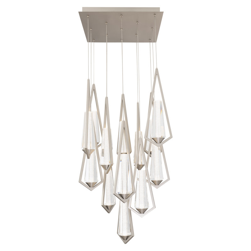 Devotion LED Pendant, 13 Lights,  18" H x 20" W x 20" D, Satin Nickel