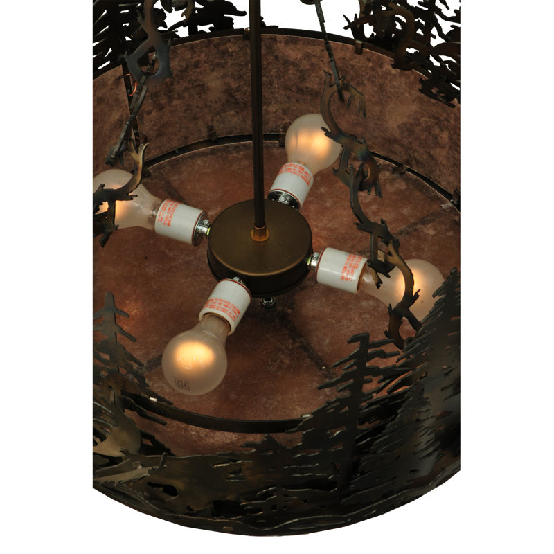 Moose At Dusk 4 - Light Chandelier
