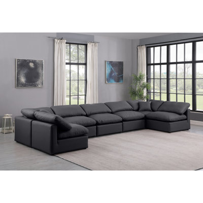 Canapé modulaire en similicuir 7 pièces Itala