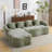 Full Compression L-Shape Sectional Sofa with Curved Chaise-798744743