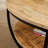 Afsar Solid Wood Round Coffee Table with Storage Shelf