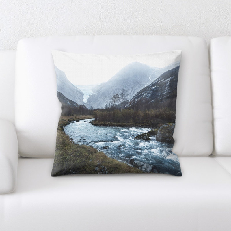 Waterfall Microsuede Reversible Throw Pillow