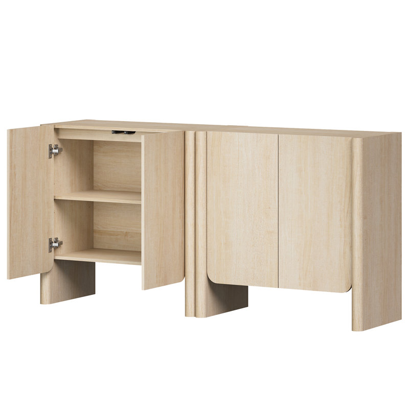 Meuble télé 2-en-1 Glorian, Beige