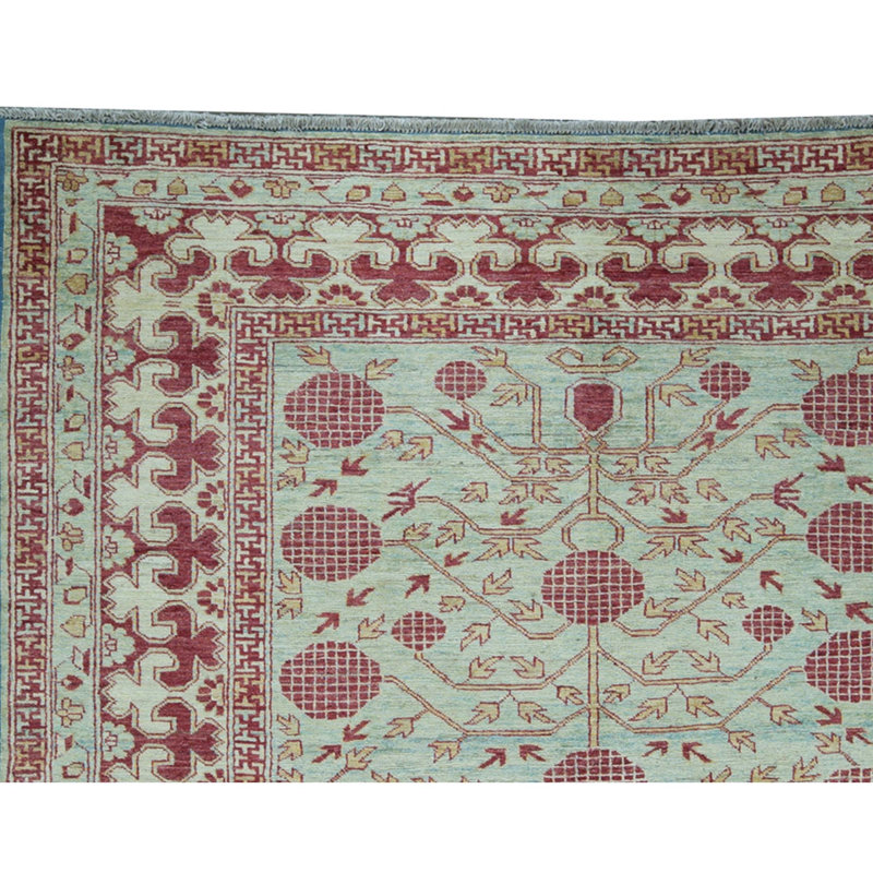 Kotanabad Wool Oriental Area Rug in Blue/Red/Beige