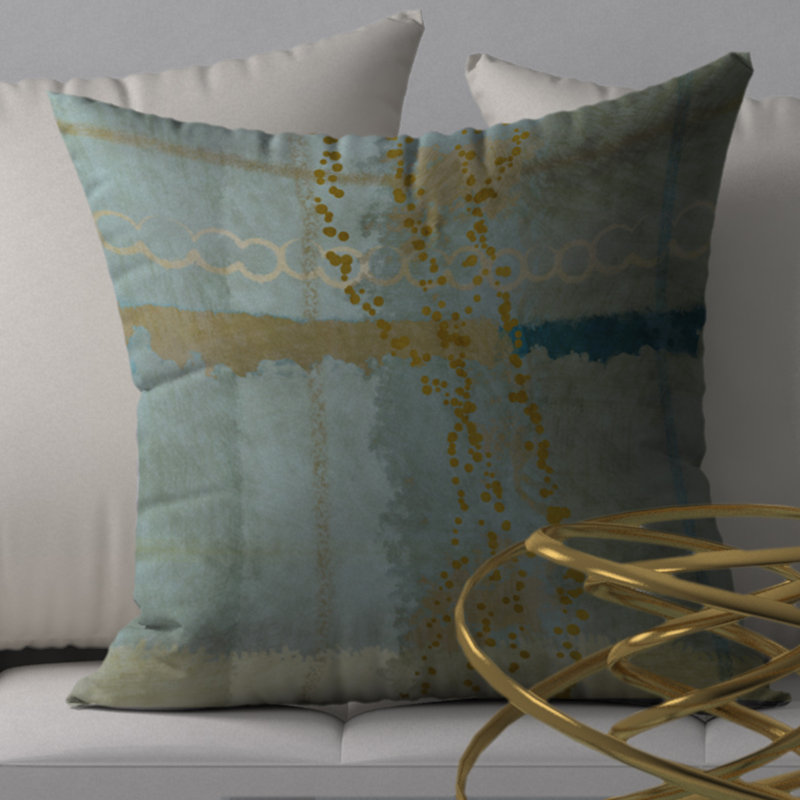 Abstract Throw Pillow, 20" H x 20" W