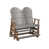 Light Gray Top/Antique Mahogany Base