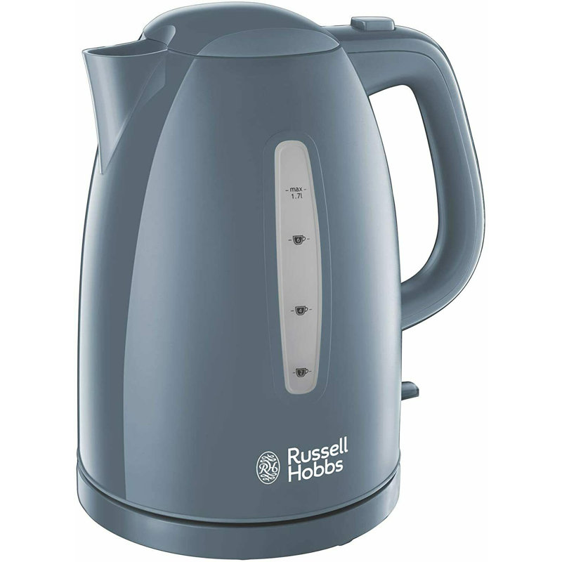 Russell Hobbs Textures 1.7L Plastic Kettle, Grey