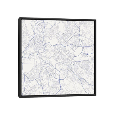 «Rome Roadway», impression sur toile tendue en gris