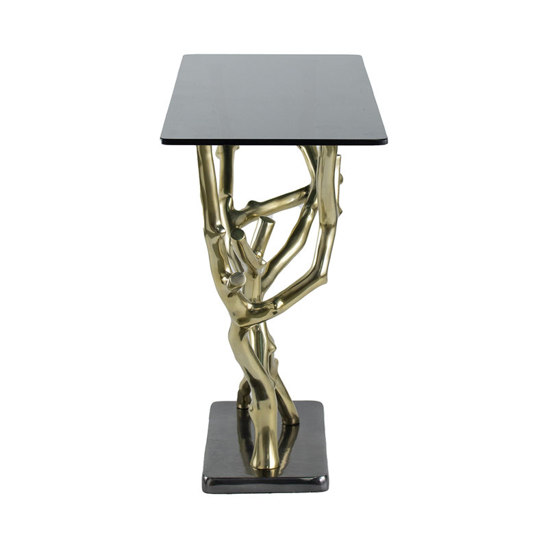 47.2'' Glass Top Console Table