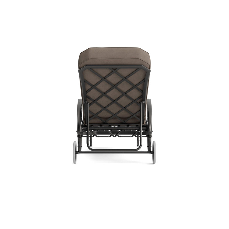 Calcutta Outdoor Chaise Lounge, Textured Pewter, Fusion Charcoal