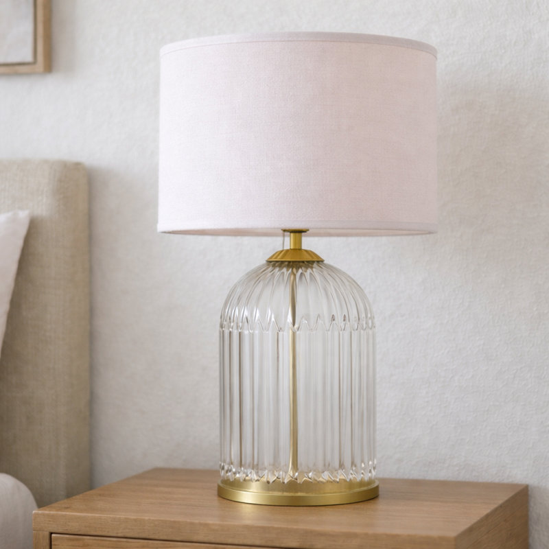LAMPE DE TABLE EN VERRE DORÉ Guynelle