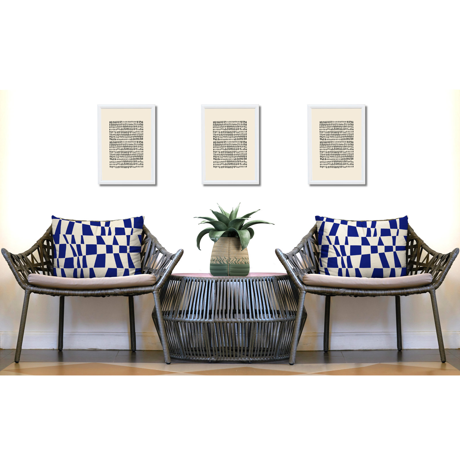 20" x 14" Throw Pillow, Navy Blue