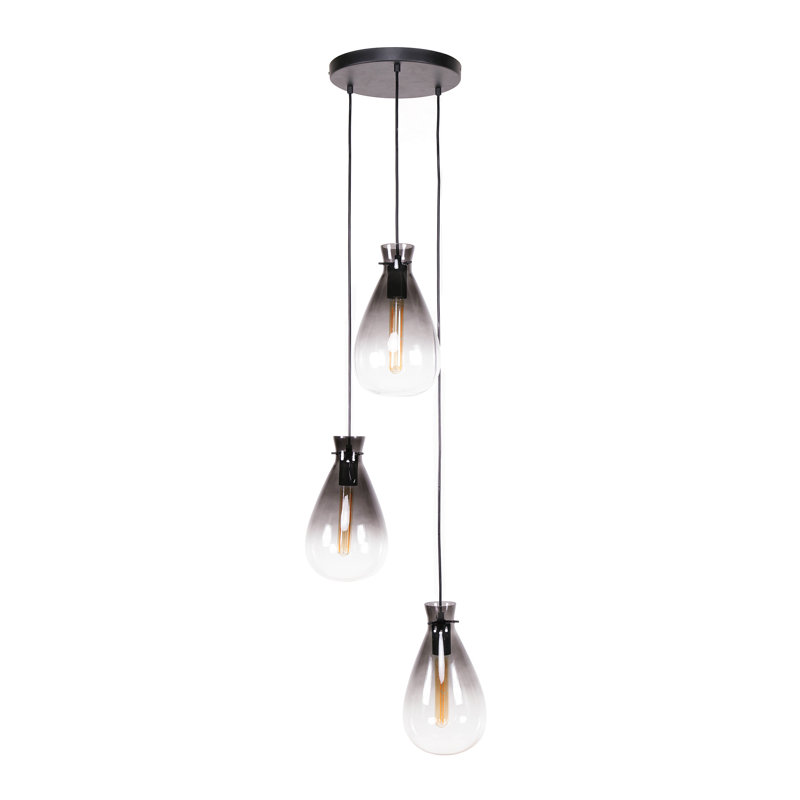 Helmi 3 - Light Smoked Glass Pendant
