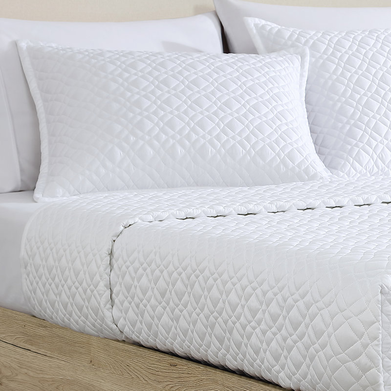 Ensemble d'édredon 3 pièces Noble Tence Tencel Lyocell, Édredon grand + 2 taies d'oreiller, Blanc