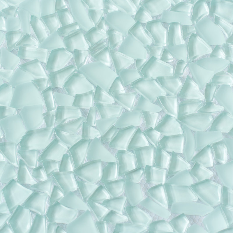 Glass Pebbles Mosaic Wall & Floor Tile, Aqua