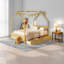 Lits avec rangement, structure de maison entièrement en MDF en bois, chambre d'enfant moderne-1264483868