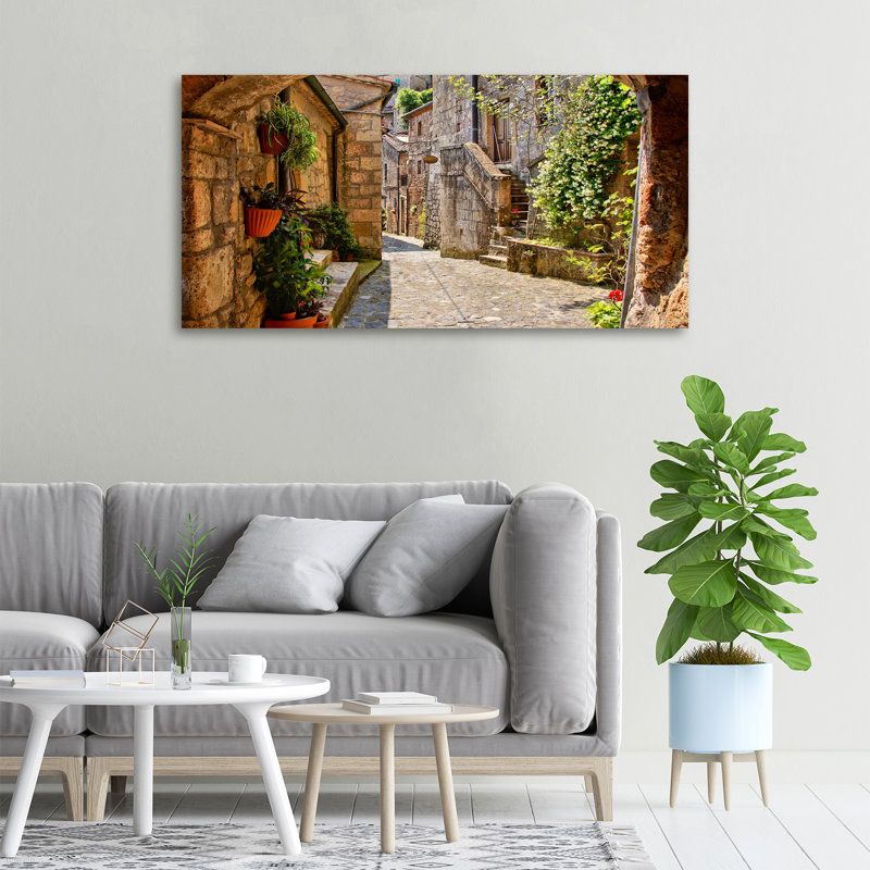 A Charming Street - Print, Glass, 70cm H x 100cm W x 4cm D