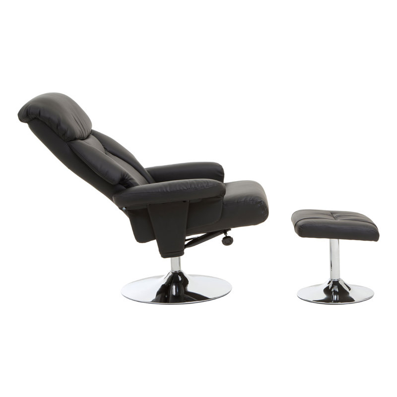 Leather Chair With Footstool