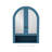 Wall Mounted Arched Cabinet With Mirrored Doors And Adjustable Shelves For Laundry Room
